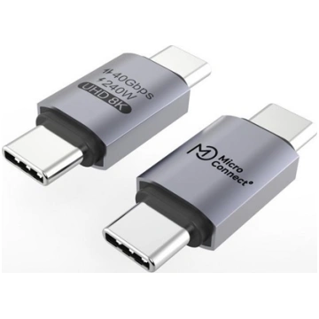 Adapter USB MicroConnect USB-C - USB-C Srebrny (Pr