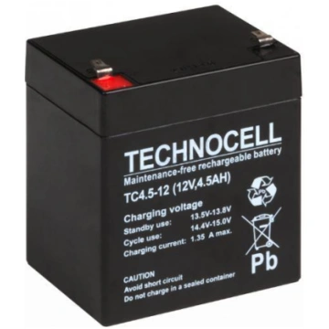AGM TECHNOCELL TC sērijas 12V 4,5Ah akumulators