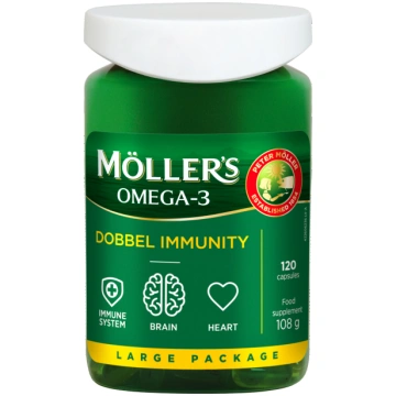 Möller's Dobbel Immunity, 120 kapsulas
