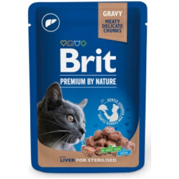 BRIT Premium Cat Liver Sterilised - wet cat food -
