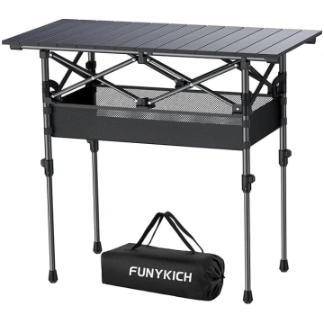 FUNYKICH Folding Camping Table, 82 x 40 cm, Foldin