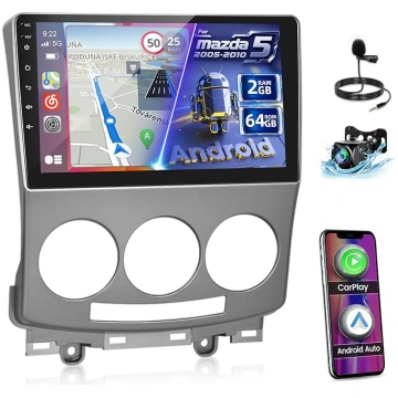 2G + 64G Android auto radio Mazda 5 2005-2010 ar b