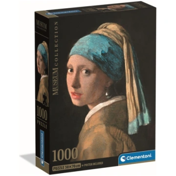 CLEMENTONI puzle Meitene ar pērļu auskaru, 1000 ga