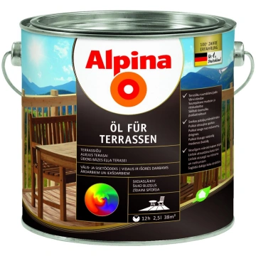 Eļļa Alpina Öl Für Terrassen Terasēm Un Dārza Mēbe