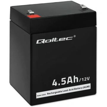 Qoltec AGM battery | 12V | 4.5Ah | Maintenance-fre