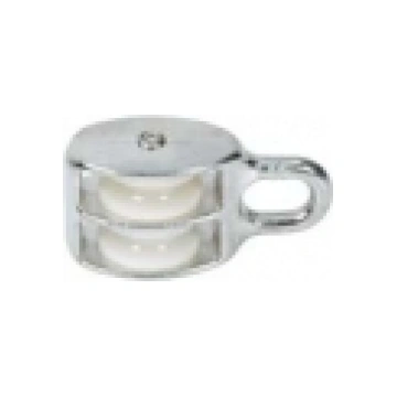 Pulley 9x40mm double wheel galv/nylon