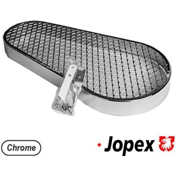 Chrome pulley guard, clover leaf design, with moun