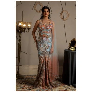 Rhea Pre Draped Saree - S