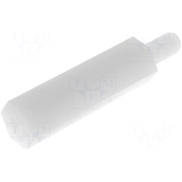 Screwed spacer sleeve | hexagonal | polyamide | M3