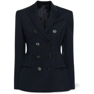 Blue double-breasted blazer - 42