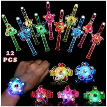 Mikulala Pack of 12 Light Bracelets Fidget Flashin