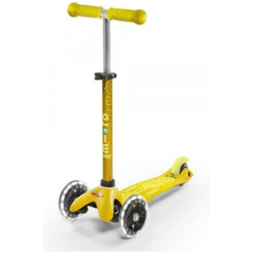 Micro Scooter Mini Deluxe Yellow LED skrejritenis 