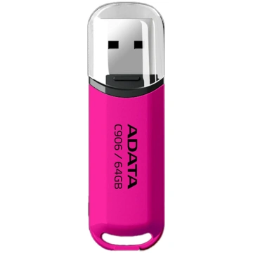 A-data C906 64GB USB Flash Drive, Pink (AC906-64G-