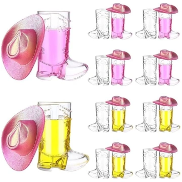 Cowgirl Boot Shot Glasses 1oz Mini plastmasas Shot