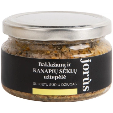 Baklažānu un kaņepju sēklu krēms JORUS