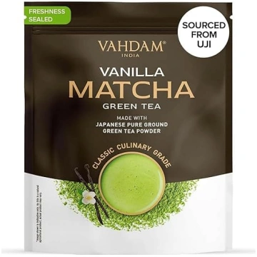 VAHDAM, vaniļas matcha zaļās tējas pulveris (100 g