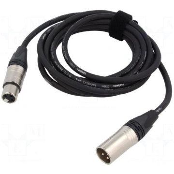 Cable | XLR male 3pin,XLR female 3pin | 3m | black