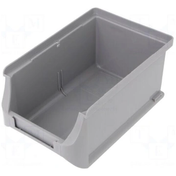 Container: cuvette | plastic | grey | 102x160x75mm