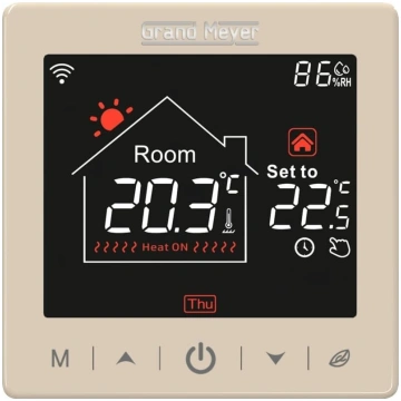 Programmējams WIFI termoregulators SN-15 zelta ar 
