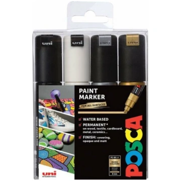 Posca Posca - PC8K - Broad Tip Pen - Gold, Silver,