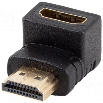 Adapter | HDMI socket,HDMI plug 90° up/down | HDMI