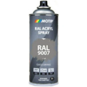 Aerosols RAL 9007 High Gloss Grey Aluminium 400ml,