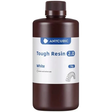 AnyCubic Tough Resin 2.0 — balta 3D drukas sveķi, 