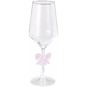 Vīna glāze 380 ML - bantīte rozā