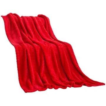 Miulee flīsa pleds 125x150 cm, sarkans