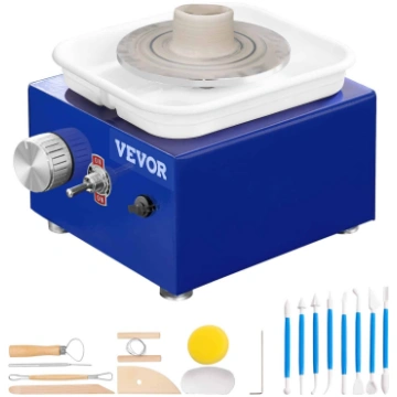 VEVOR Mini keramikas virpa 30W ar 2 ripām, 1kg kap