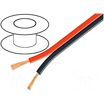 Wire: loudspeaker cable | 2x1mm2 | stranded | Cu |