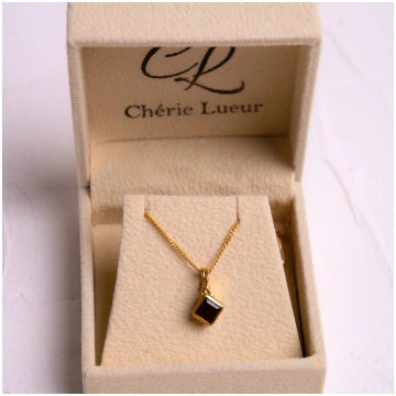 Garnet Haidee Necklace - CLJ905G - None (will be i