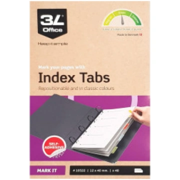 Pārlīmējami atdalītāji Index Tabs krāsaini