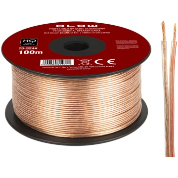 Speaker cable 2x1.00mm transparent Blow 73-324
