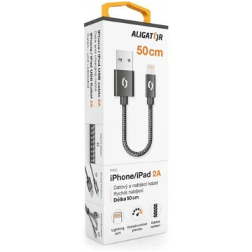 ALIGATOR DATKP37 lightning cable, 0.5 m, Black