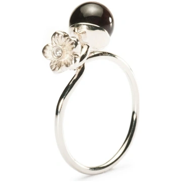 Elderflower Ring with Garnet Trollbeads