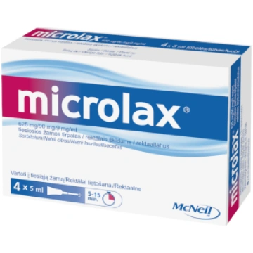 MICROLAX 625 mg/90 mg/9 mg/ml rektālais š??īdums 5