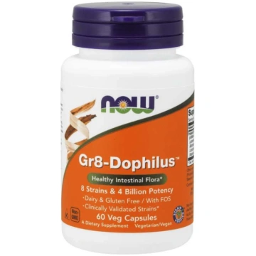 NOW FOODS probiotiķis Gr8-Dophilus (60 kapsulas)