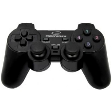 Esperanza Gamepad EG106 (PC, PS2, PS3; krāsa melna