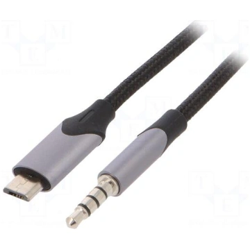 Cable | Jack 3,5mm 4pin plug,USB B micro plug | ni