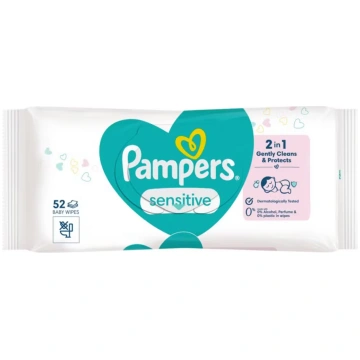 MITRĀS SALVETES PAMPERS SENSITIVE PLASTIC FREE 52G