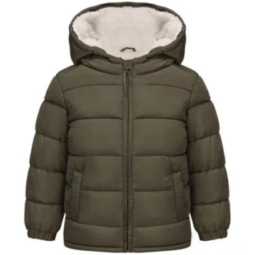 Kids' Quilted Windproof Sherpa Jacket
