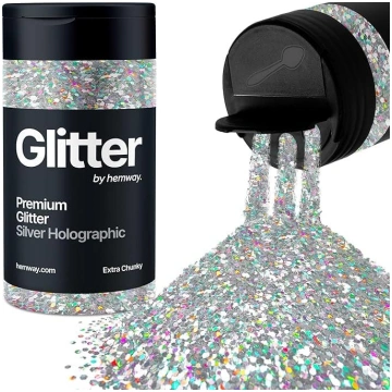 Hemway Silver Holographic Glitter Extra Chunky 115
