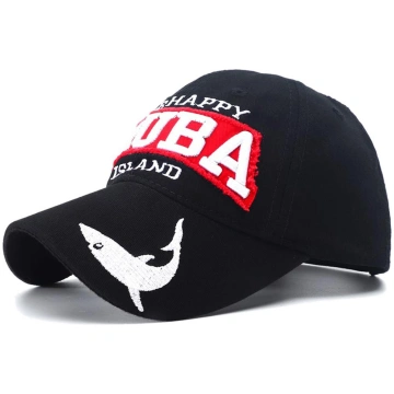 Shark Embroidery Baseball Cap Snapback Hat Adjusta