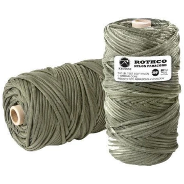 Nylon Paracord cord on reel 100cm x 4mm, OD ROTHCO