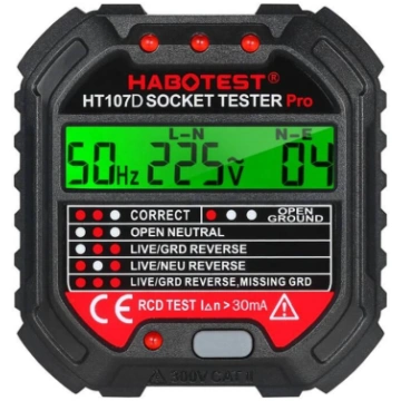 Socket tester with digital display Habotest HT107D