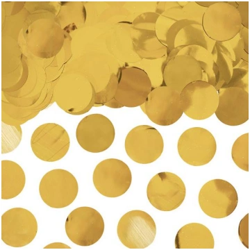 Konfeti aplīši, Gold Confetti Circles, zelta Party