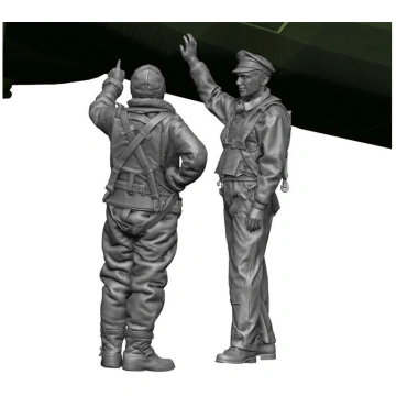WW2 US Bomber Pilot & Crew on the ground Legend