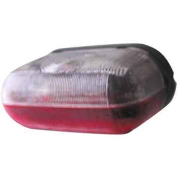 Red/white outline marker light with base