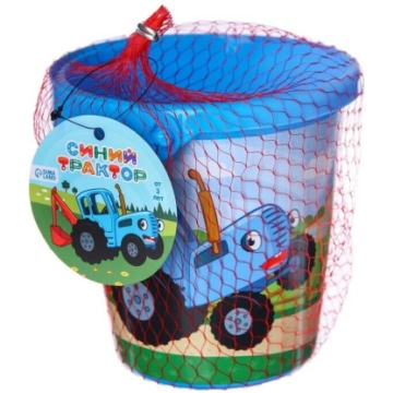 Bērnu smilšu spainis, Zilais traktors, plastmasas,